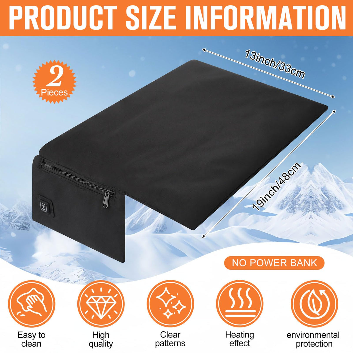 2 Pack Heated Stadium Seat Cushion M87678