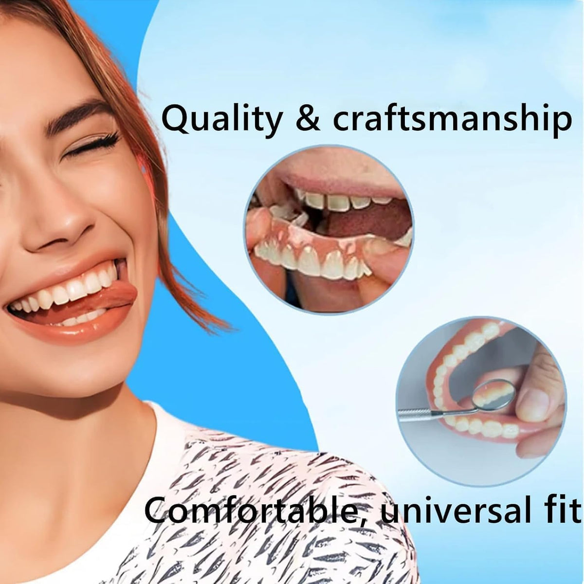 Upper and Lower Silicone Denture Set (2pcs) U66981