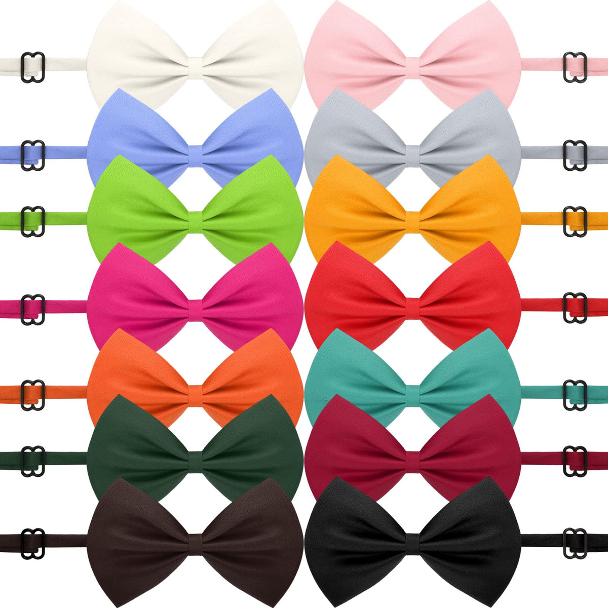 120 Pcs Dog Bow Ties with Adjustable Collar P19366