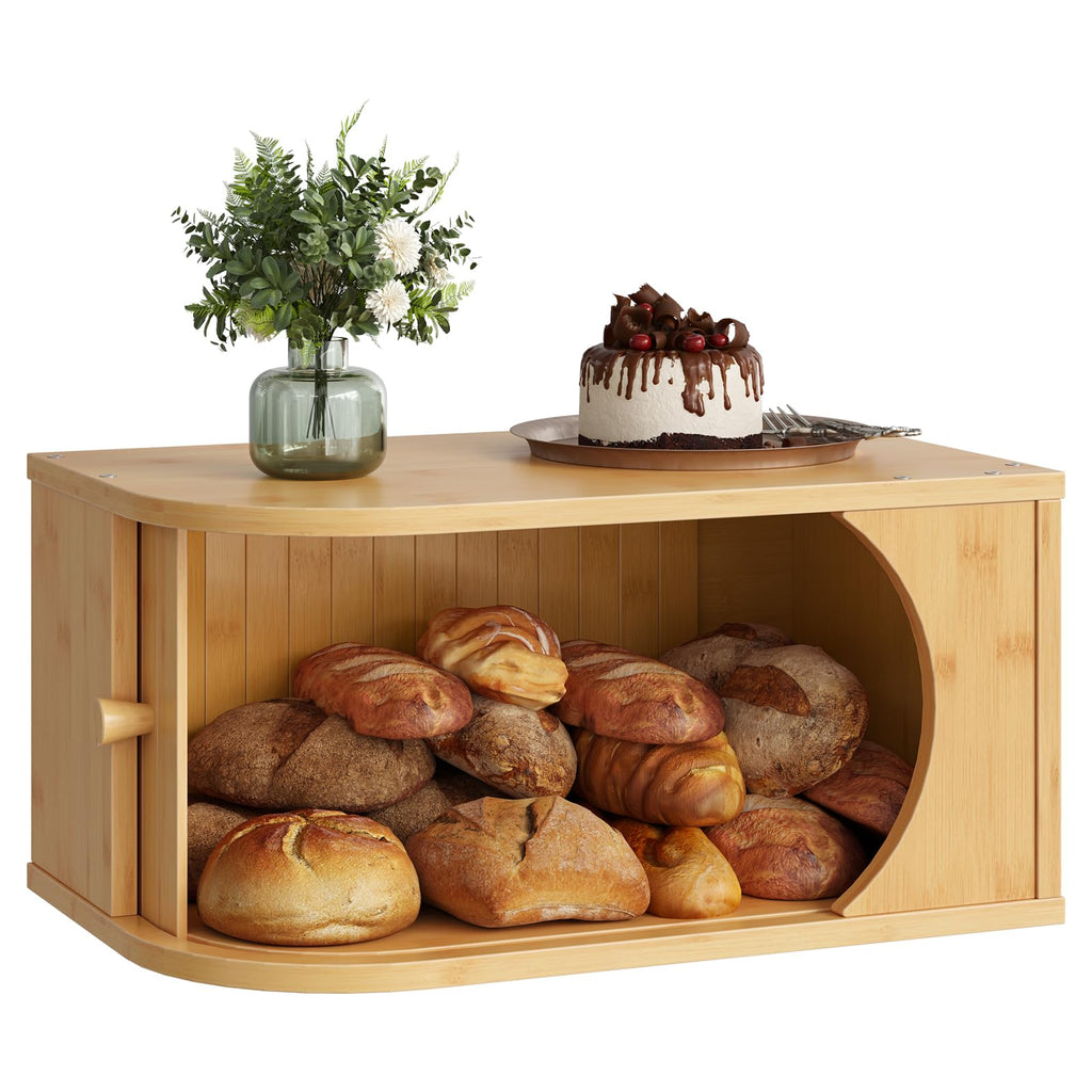 Bamboo Bread Box with Roller Door G941