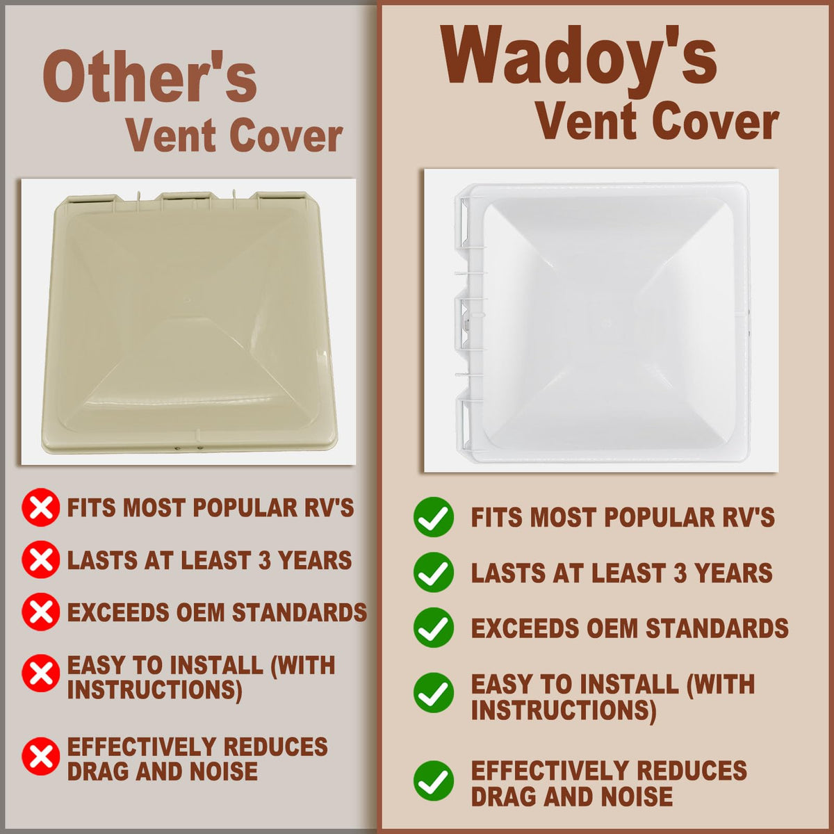 13" x 13" RV Vent Cover/Lid Metal Base B153