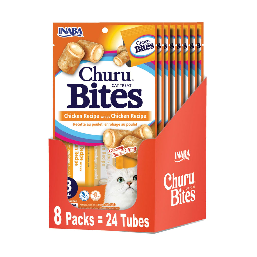 Soft Chewy Baked Chicken Cat Treats with Vitamin E, 24 Tubes E24109