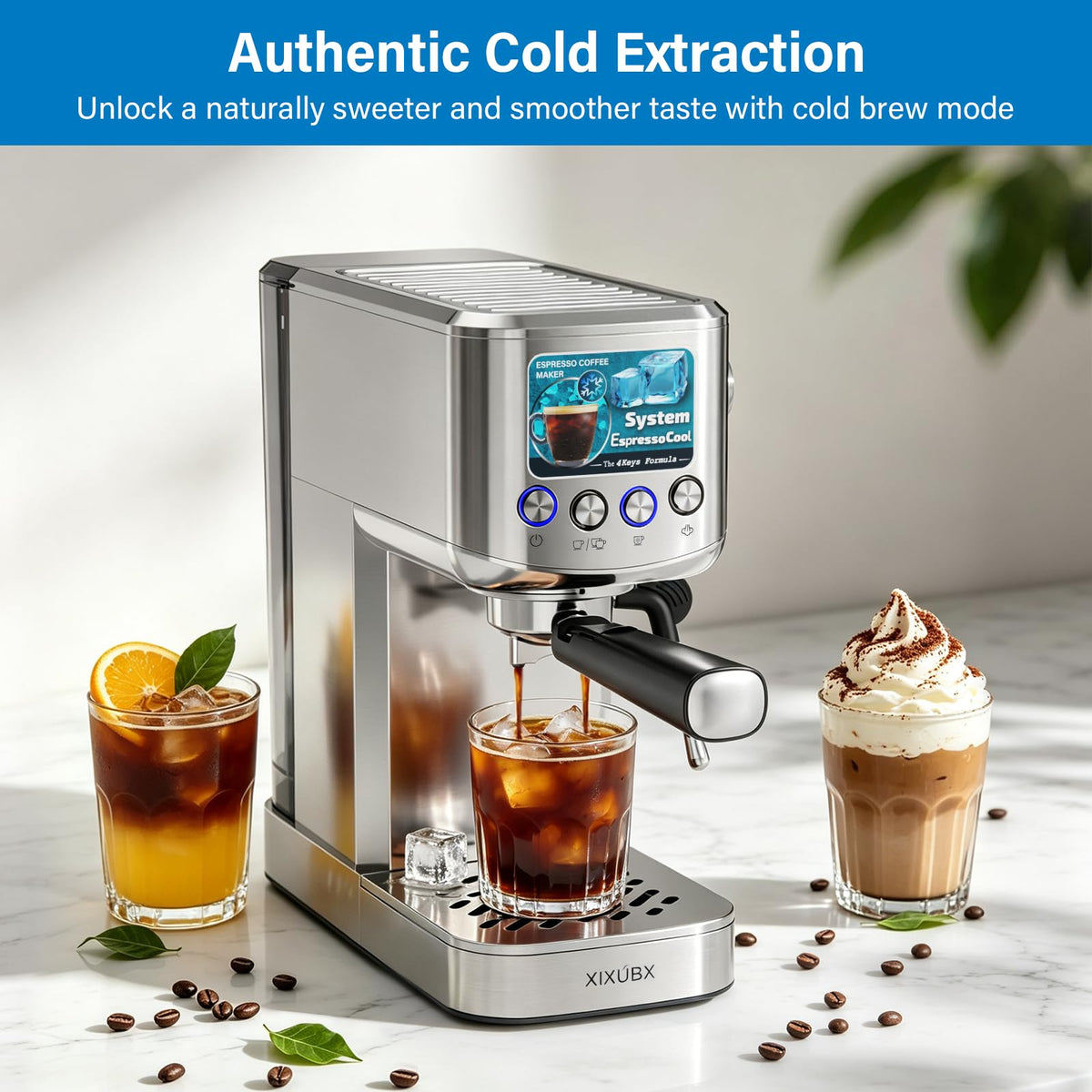 Cold Brew Espresso Machine with Milk Frother Z99849