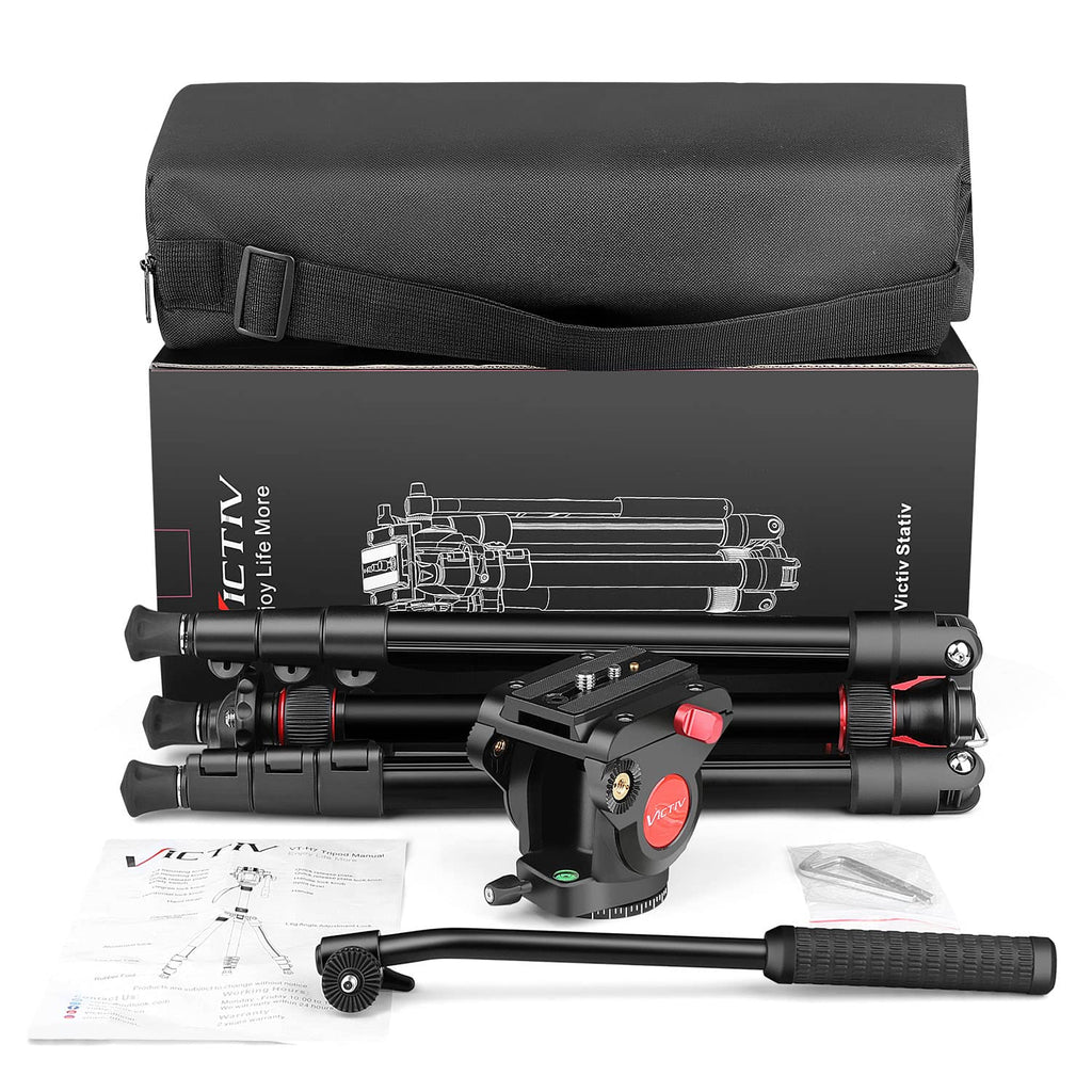 72" Heavy Duty Fluid Head Camera Tripod with Carry Bag L3571