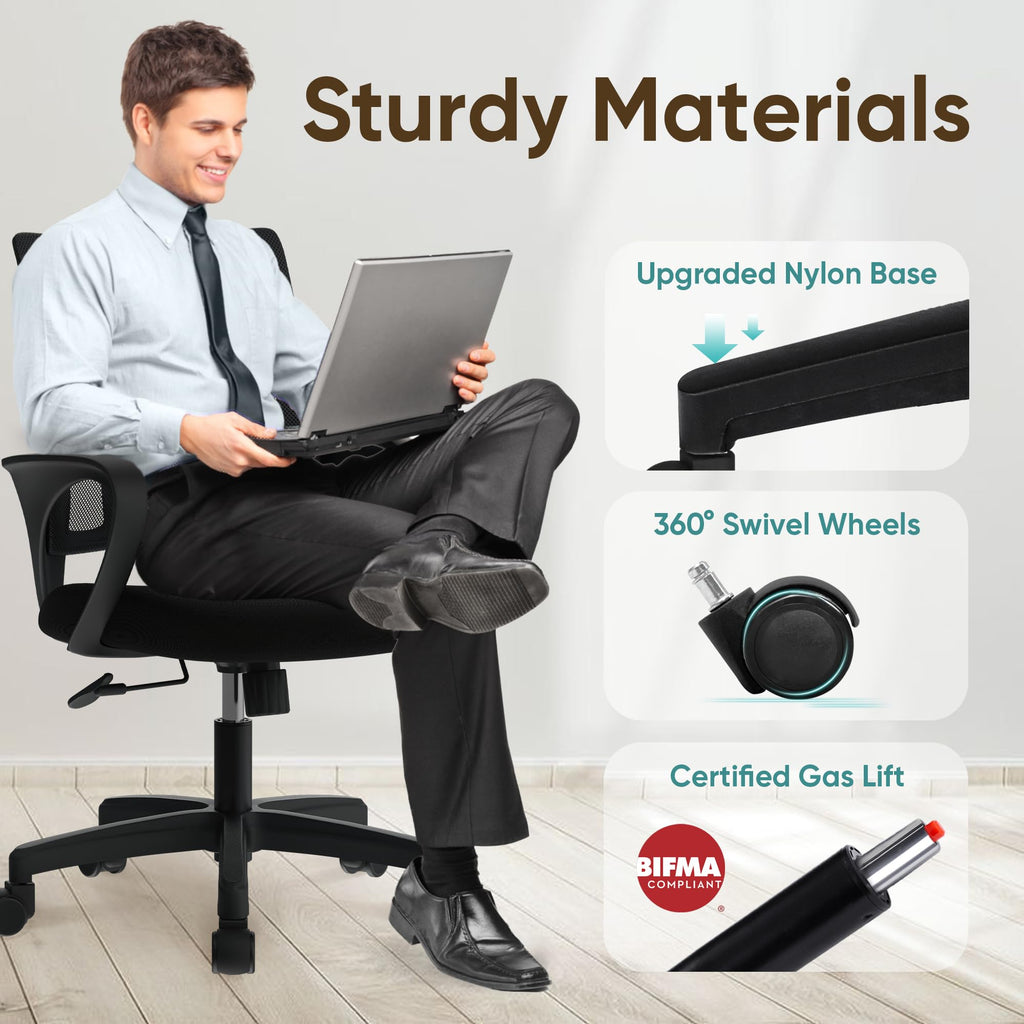 Mid Back Ergonomic Mesh Office Chair B1764