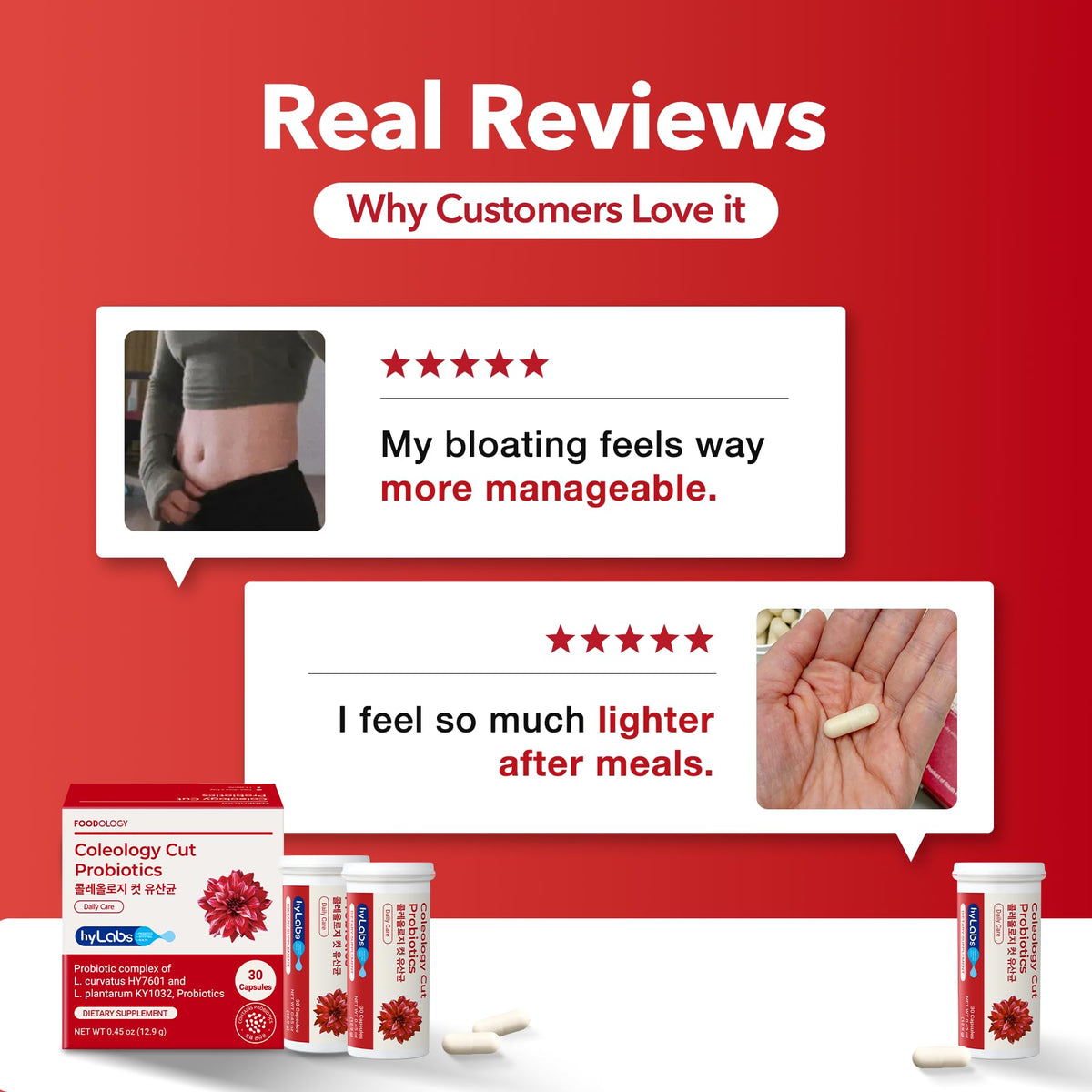 Probiotics for Bloating Relief 30 Capsules Z508