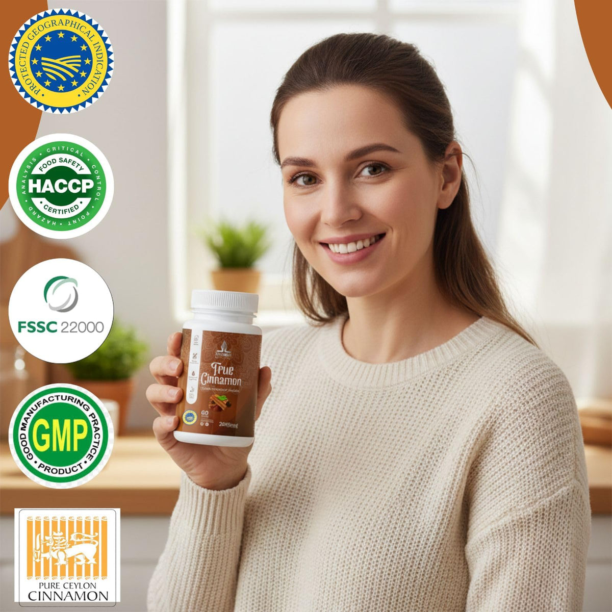 Pure Ceylon Cinnamon Capsules, 2,000mg, Non-GMO, Gluten-Free L538