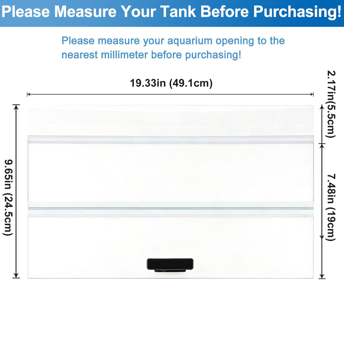 Clear Tempered Glass Aquarium Lid V118
