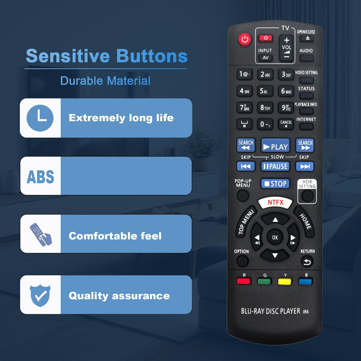 Replacement Remote Control U74840