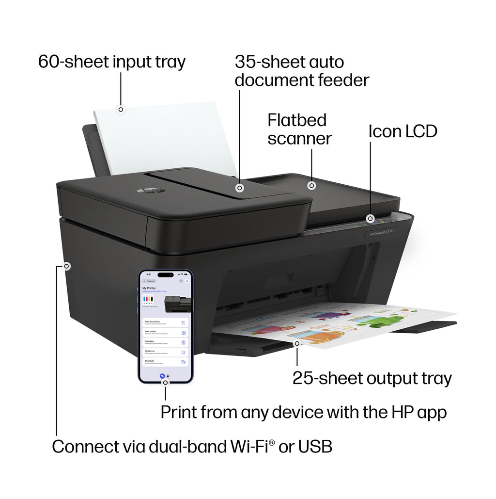 Wireless All-in-One Color Inkjet Printer, Scanner, Copier V343