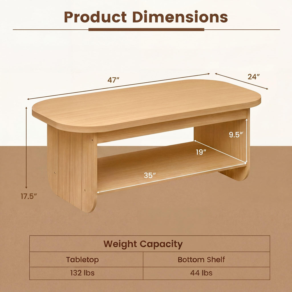 47” Oval Coffee Table O66634