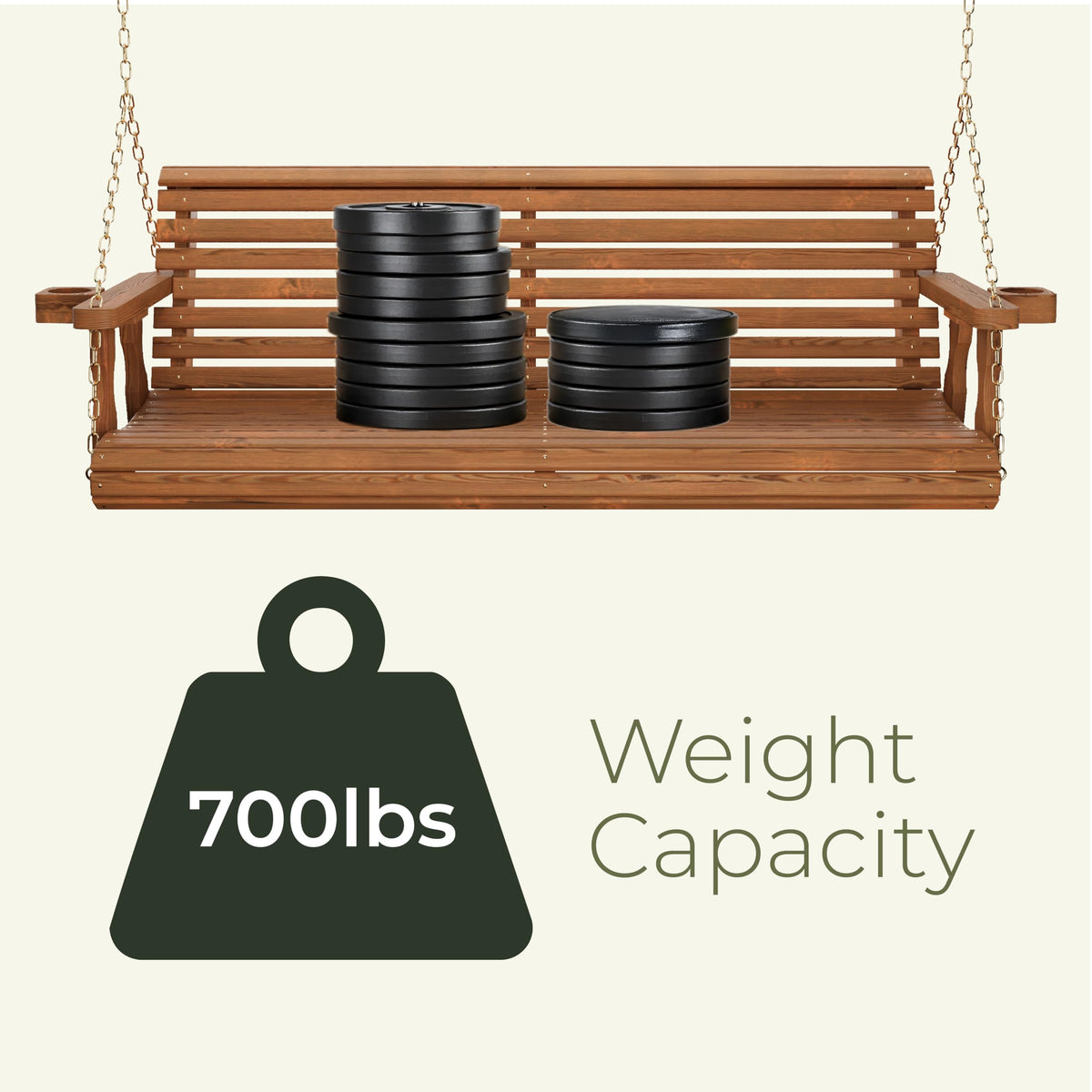 Heavy Duty 700 Lb Capacity Porch Swing E303