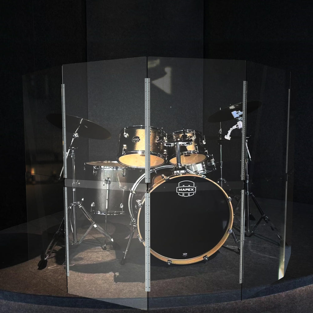 Portable 4 Panels 2ft x 5ft Acrylic Drum Shield W4078