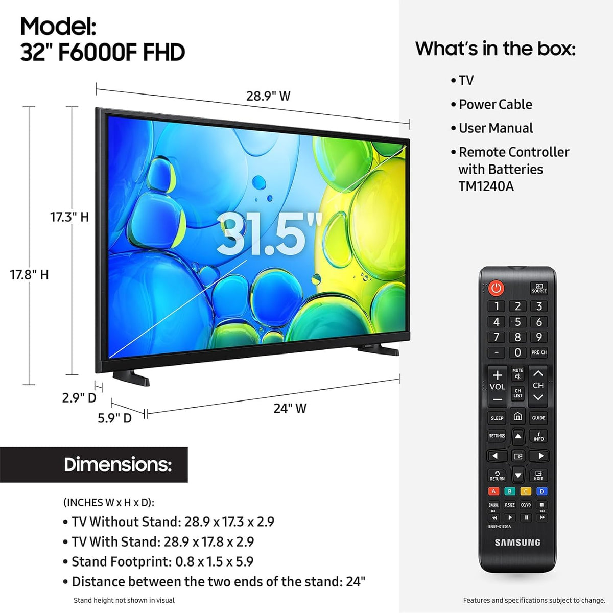 32-Inch Full HD Smart LED TV A596