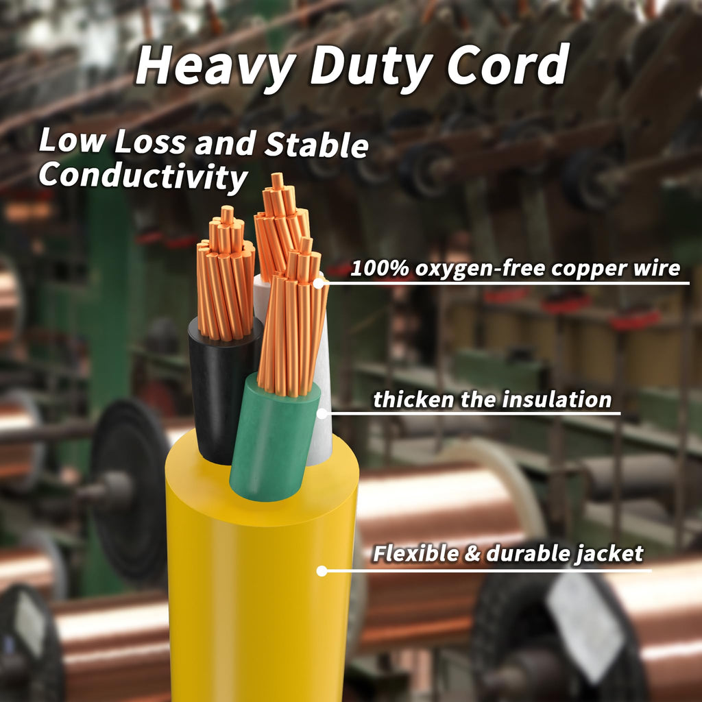 100ft 10 Gauge Waterproof Outdoor Extension Cord Yellow L78059