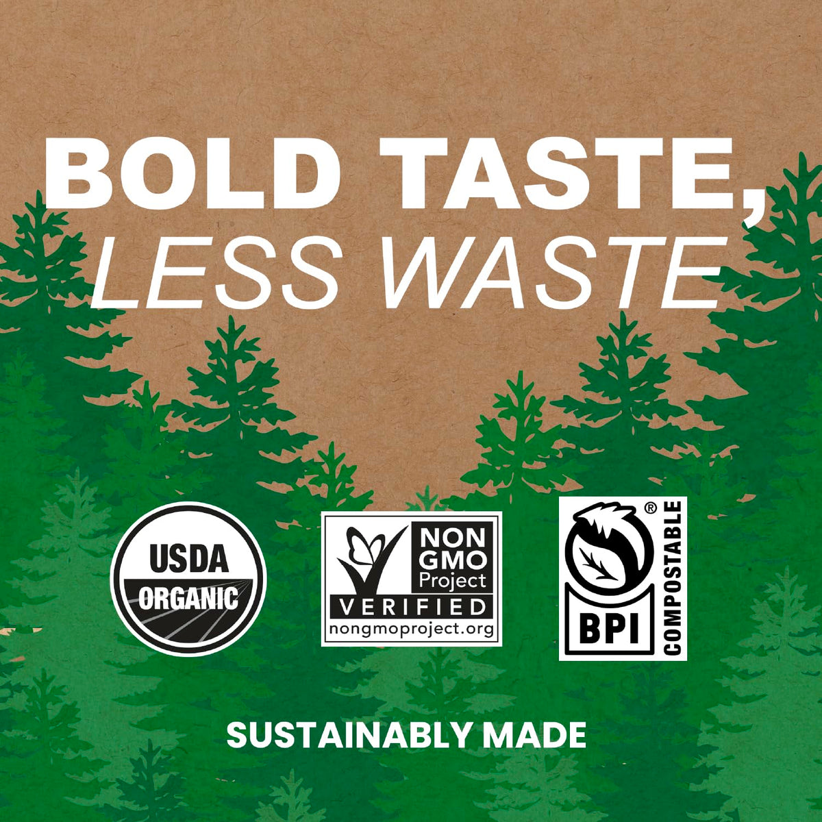 Organic Medium Roast Compostable Coffee Pods, 10CT K617
