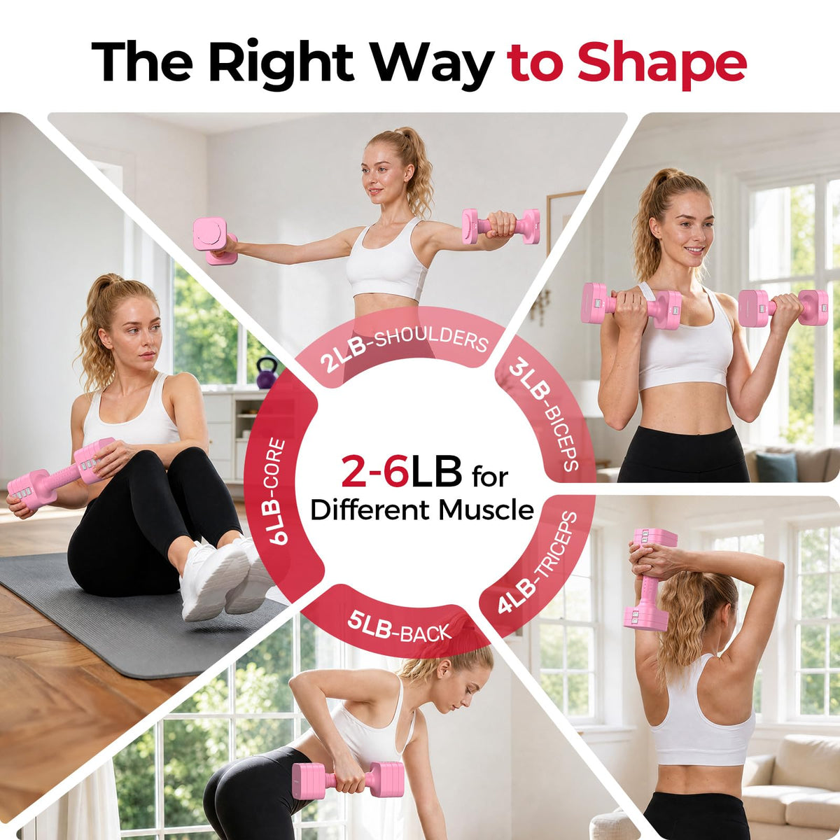 5-in-1 Adjustable Dumbbell Set L87215