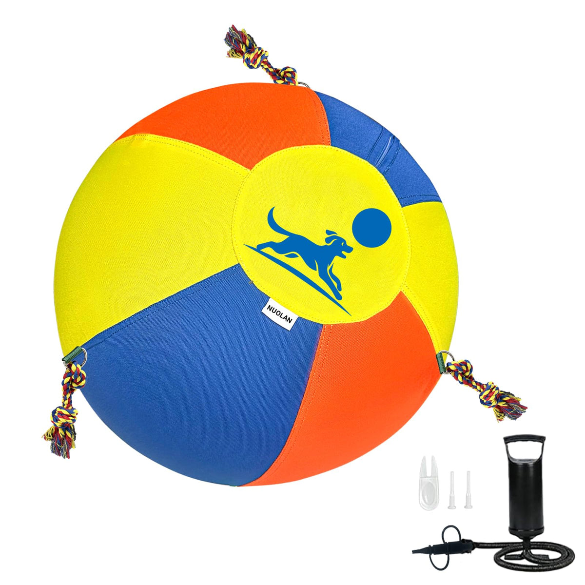 25" Heavy-Duty Herding Ball for Dogs with Knotted Ropes M33066
