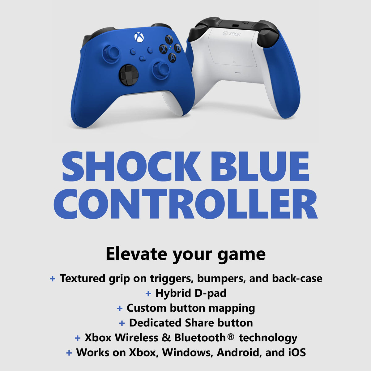 Xbox Wireless Controller Shock Blue U682
