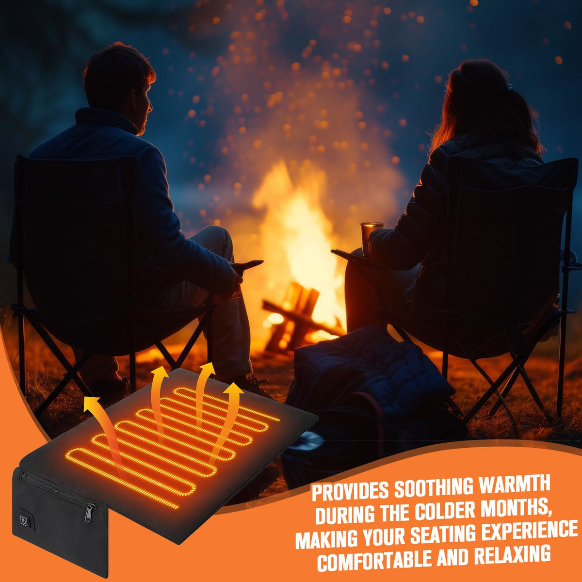2 Pack Heated Stadium Seat Cushion M87678