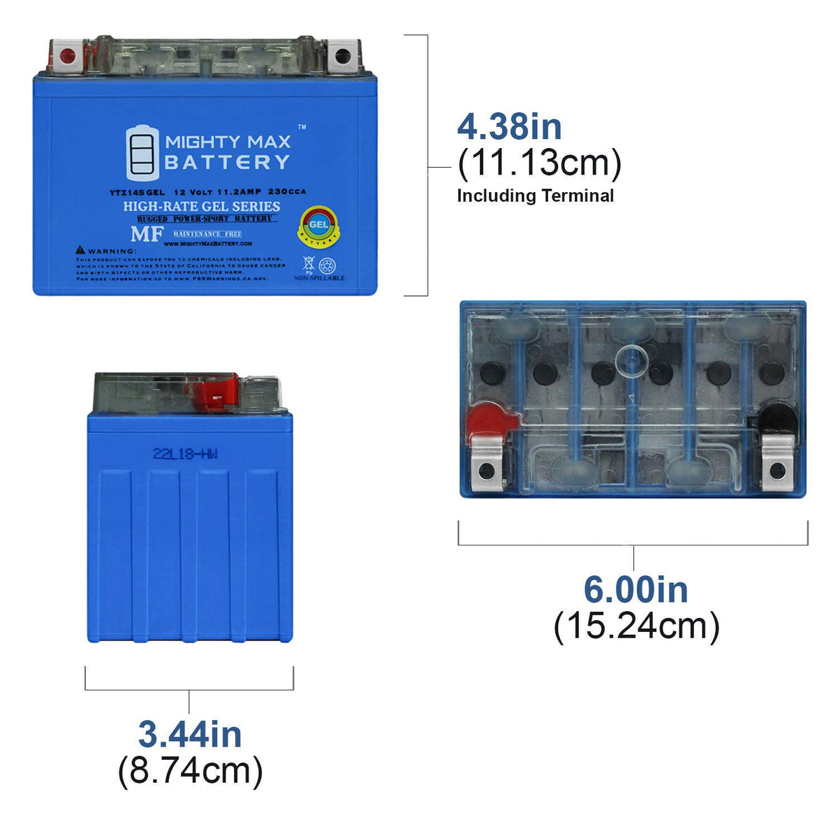 12V 11.2Ah Gel Battery L356535