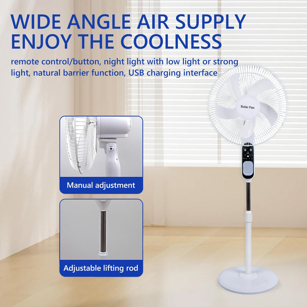 16in Solar Vertical Fan with Remote Control Q396977
