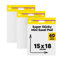 Mini Easel Pad, 15 x 18 in, White, 3 Pads G48120