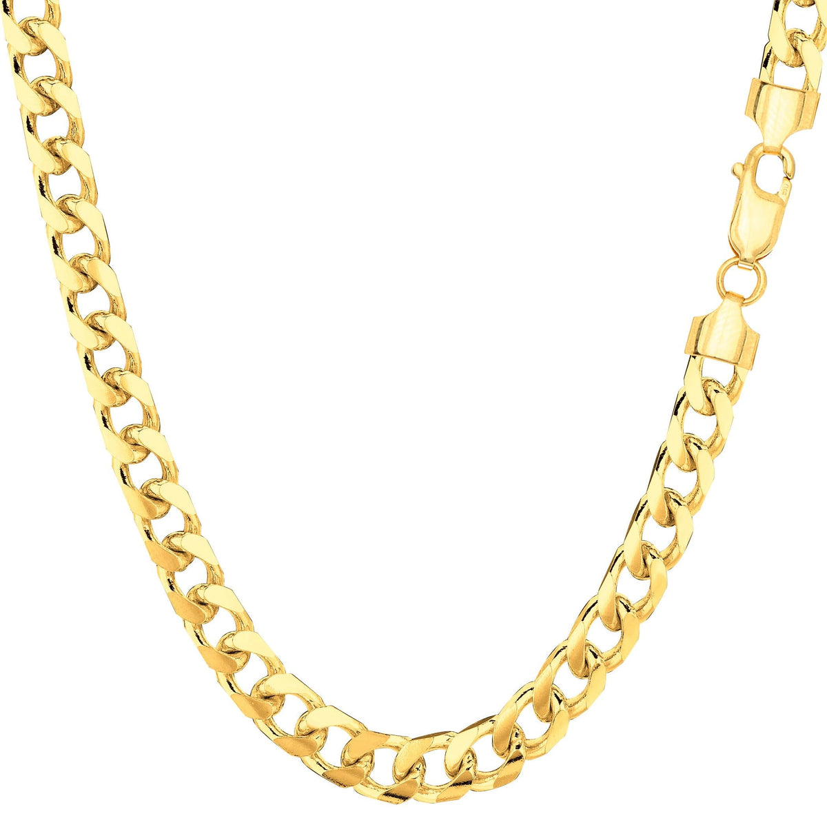 14k Yellow Gold Cuban Link Chain Necklace P6093