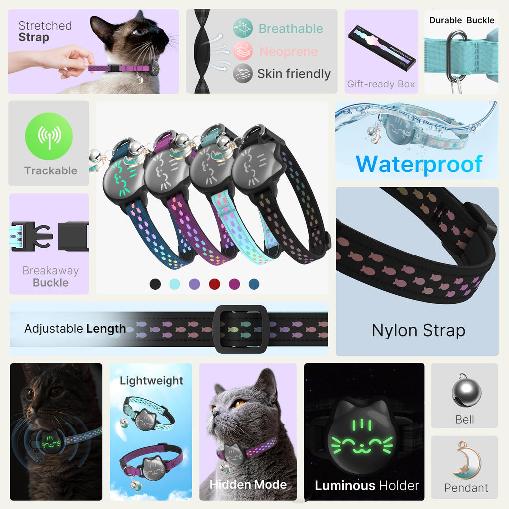 Reflective Breakaway Cat Collar with Bell E668