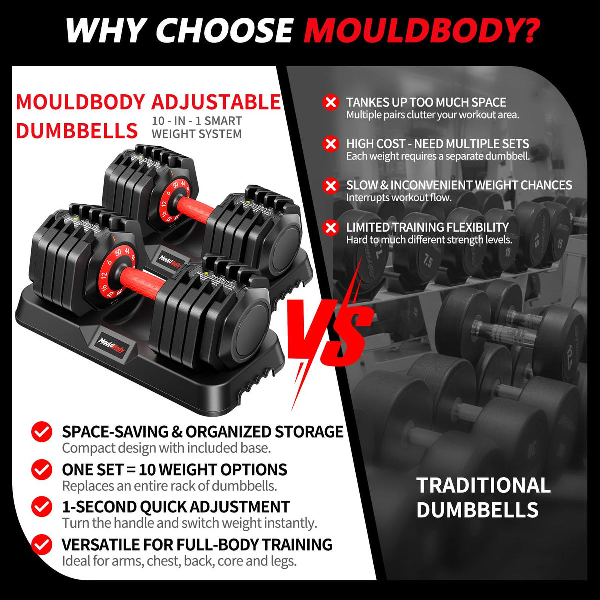 Adjustable Dumbbell Set 25 lb or 50 lb N2592