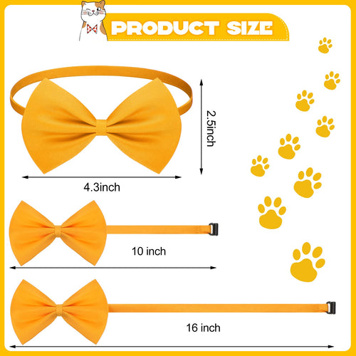 120 Pcs Dog Bow Ties with Adjustable Collar P19366