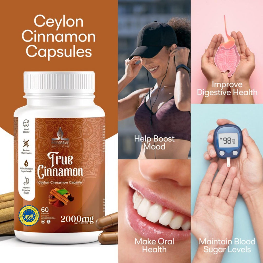 Pure Ceylon Cinnamon Capsules, 2,000mg, Non-GMO, Gluten-Free L538