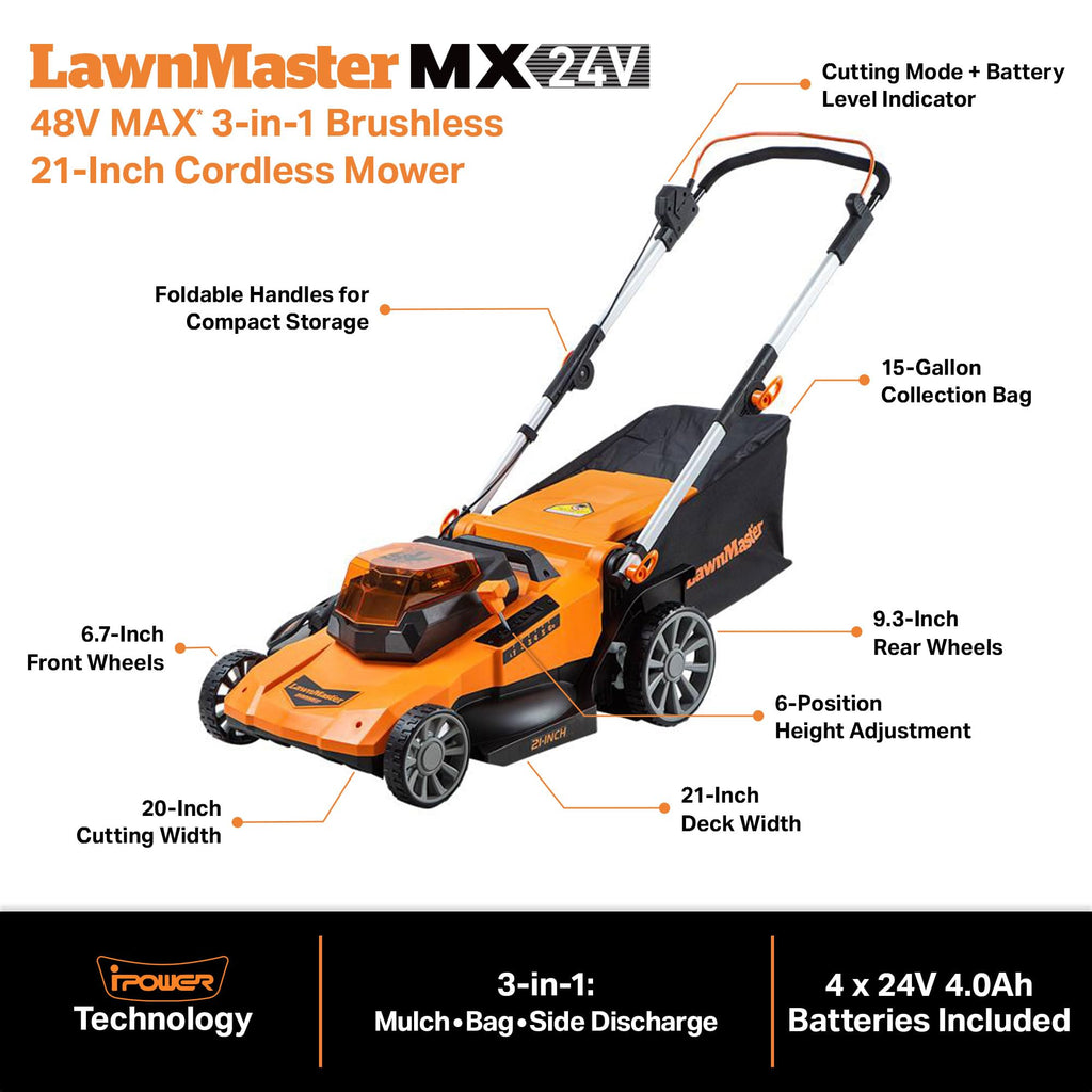 21 Inch Brushless Cordless Lawn Mower E776649
