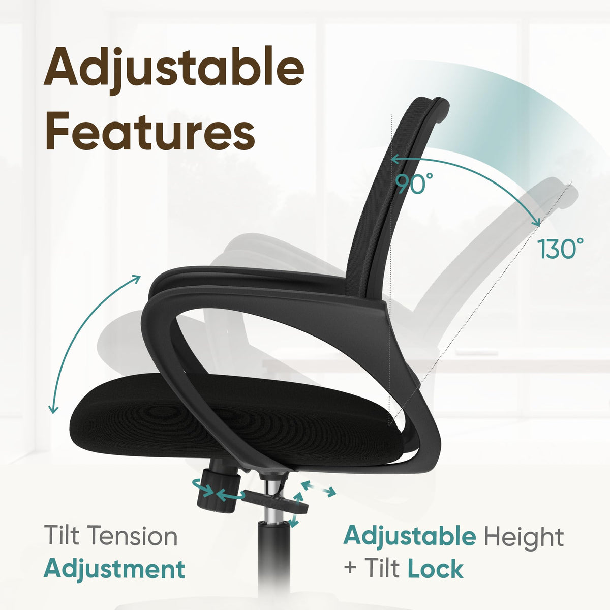 Mid Back Ergonomic Mesh Office Chair B1764