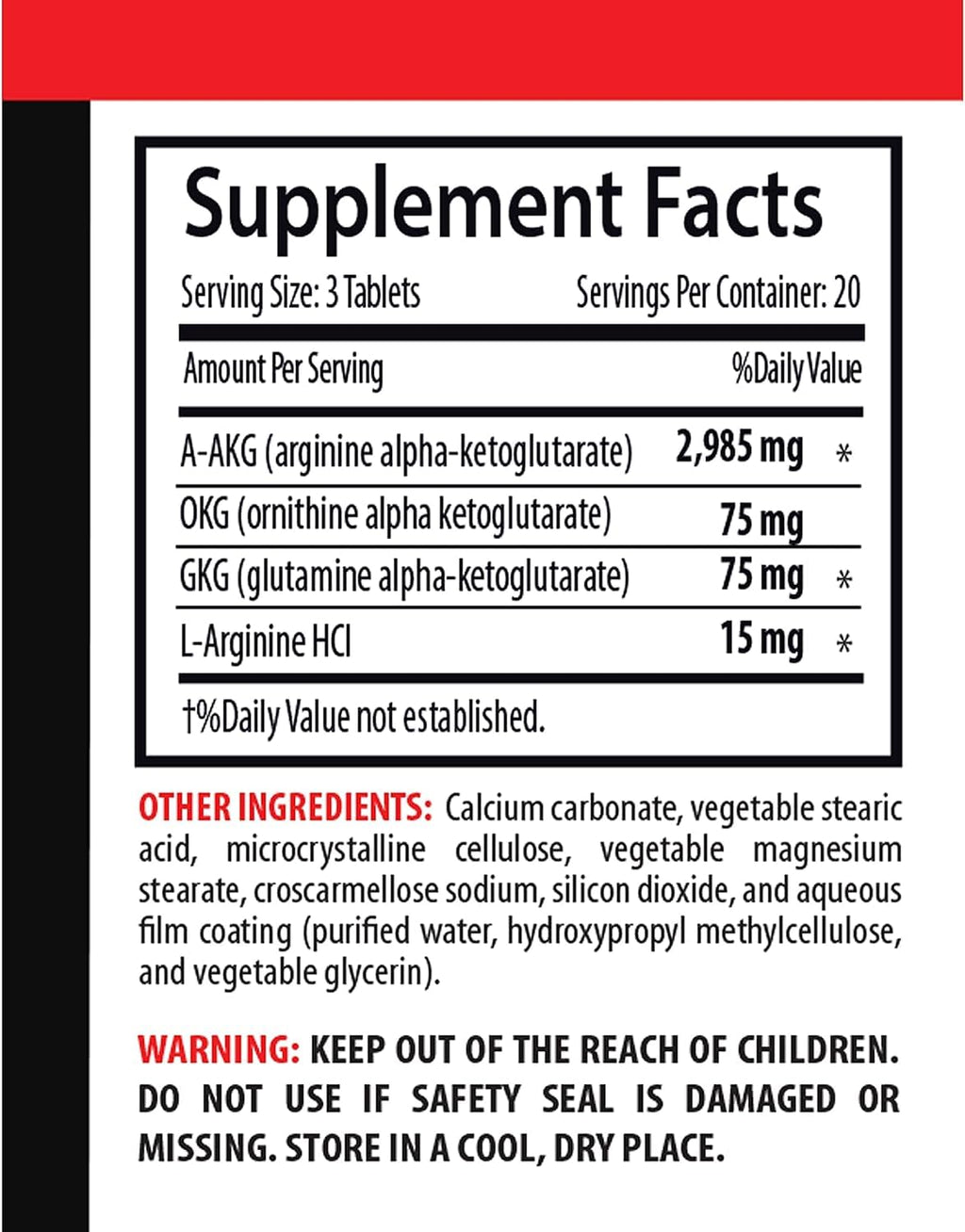 Nitric Oxide Supplement Pills K7783