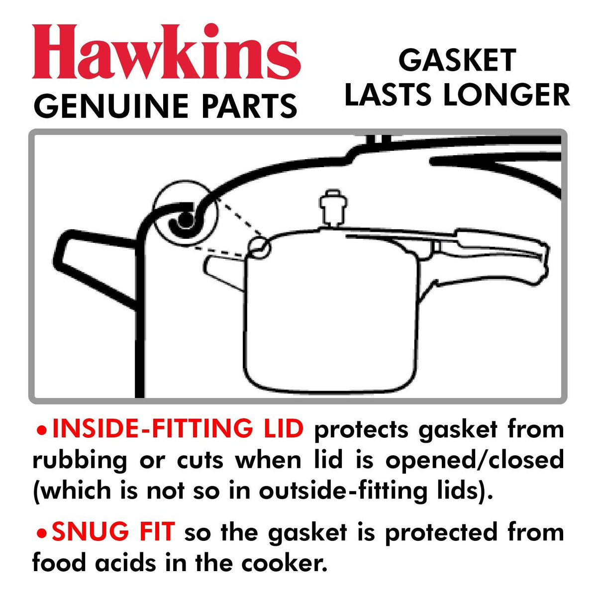 Rubber Gasket for Stainless Steel Pressure Cooker N865