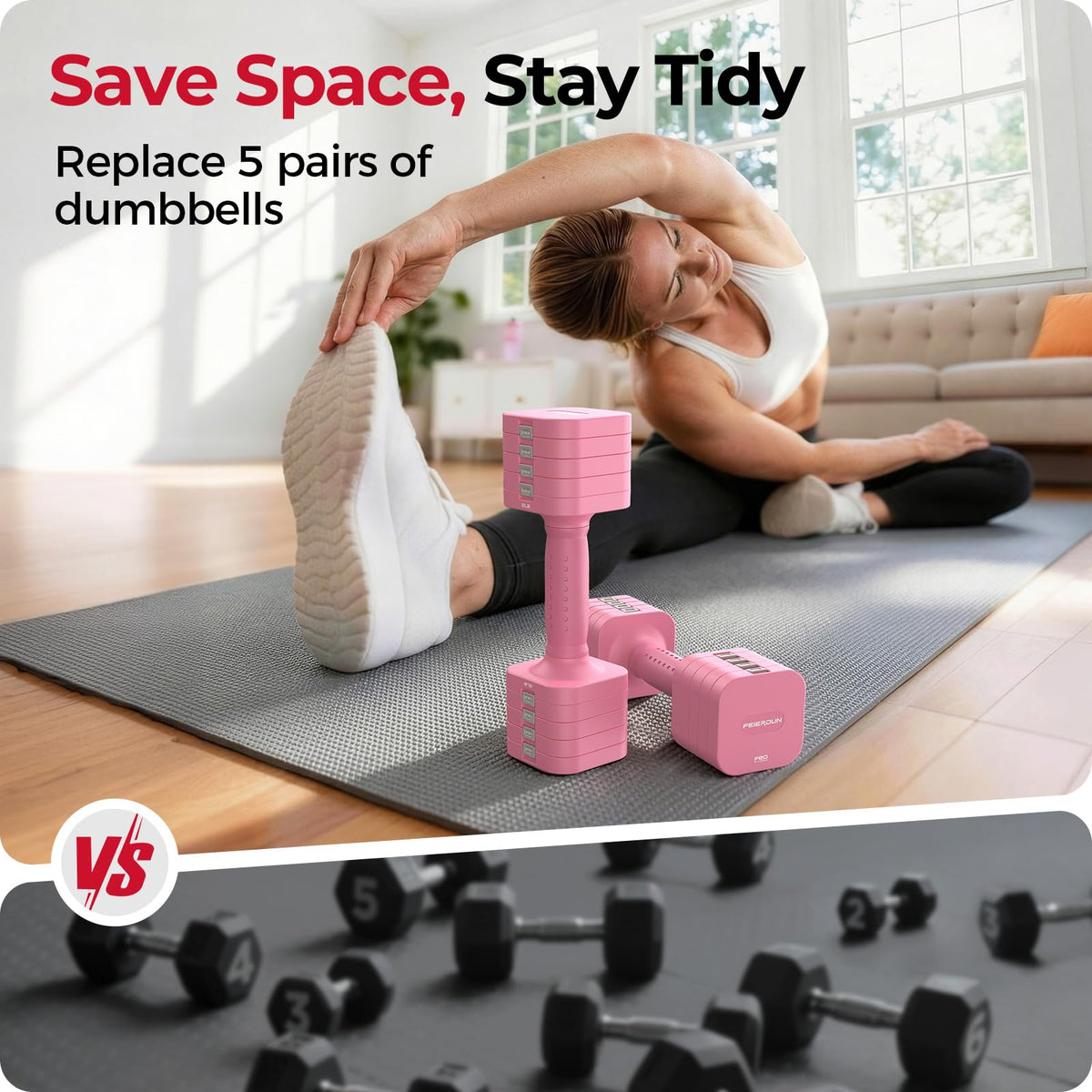 5-in-1 Adjustable Dumbbell Set L87215