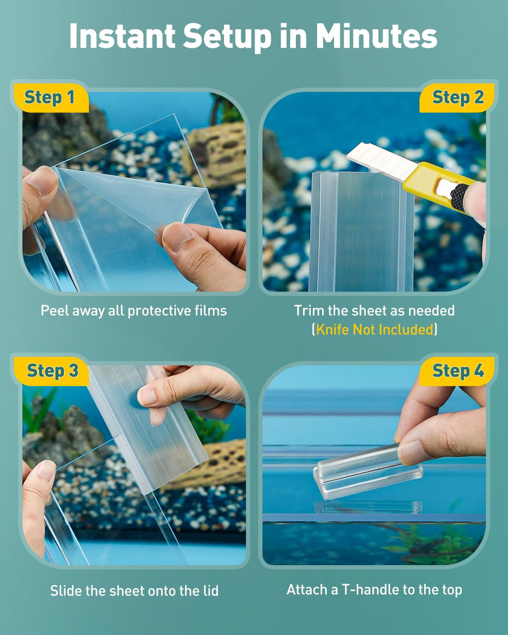 10 Gallon Clear Polycarbonate Aquarium Lid S159598