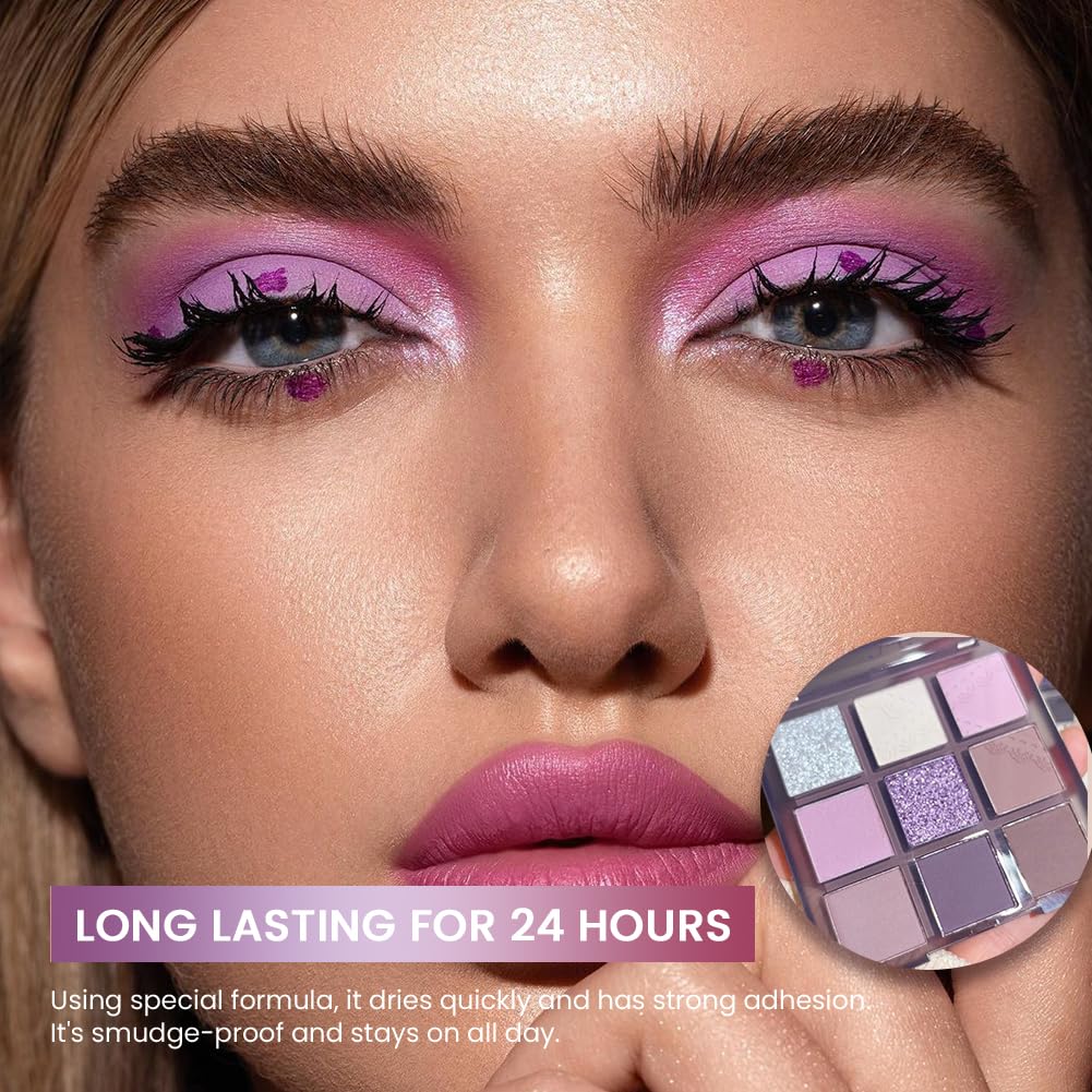 Dark Purple Plum Lavender Mauve Smoky Eyeshadow Palette E96339