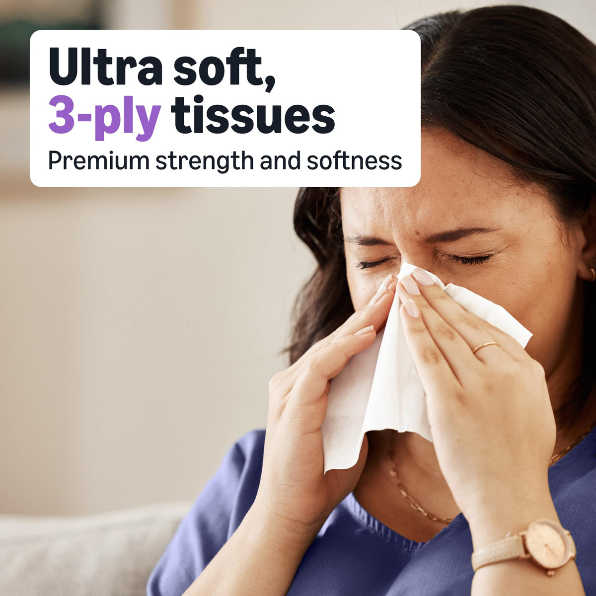 Ultra-Soft 3-Ply Facial Tissues, 264 Count J275