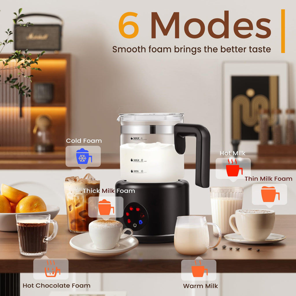6 in 1 Electric Milk Frother and Steamer O96457
