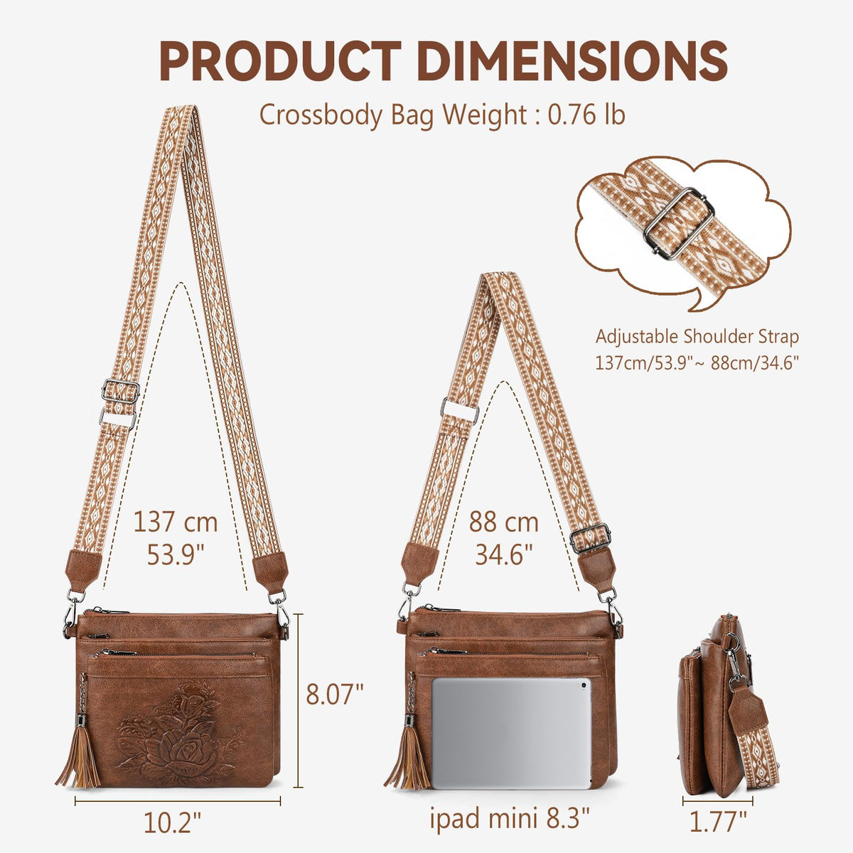 Vegan Leather Crossbody Bag Y46043