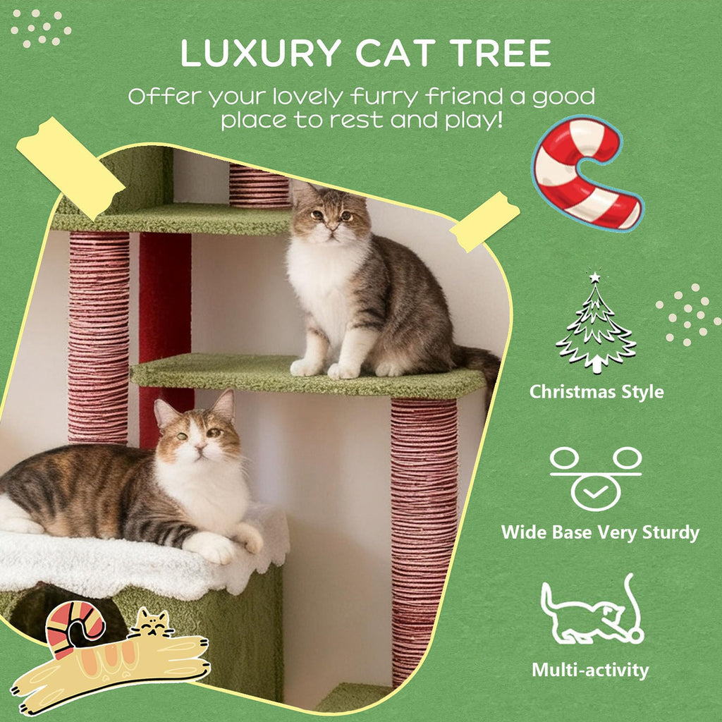 60 Inch Extra Large Cat Tree with 3 Condos and Climbing Ladder Q87789