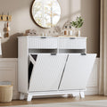 10 Gallon Tilt Out Trash Can Cabinet with Storage Drawer T140