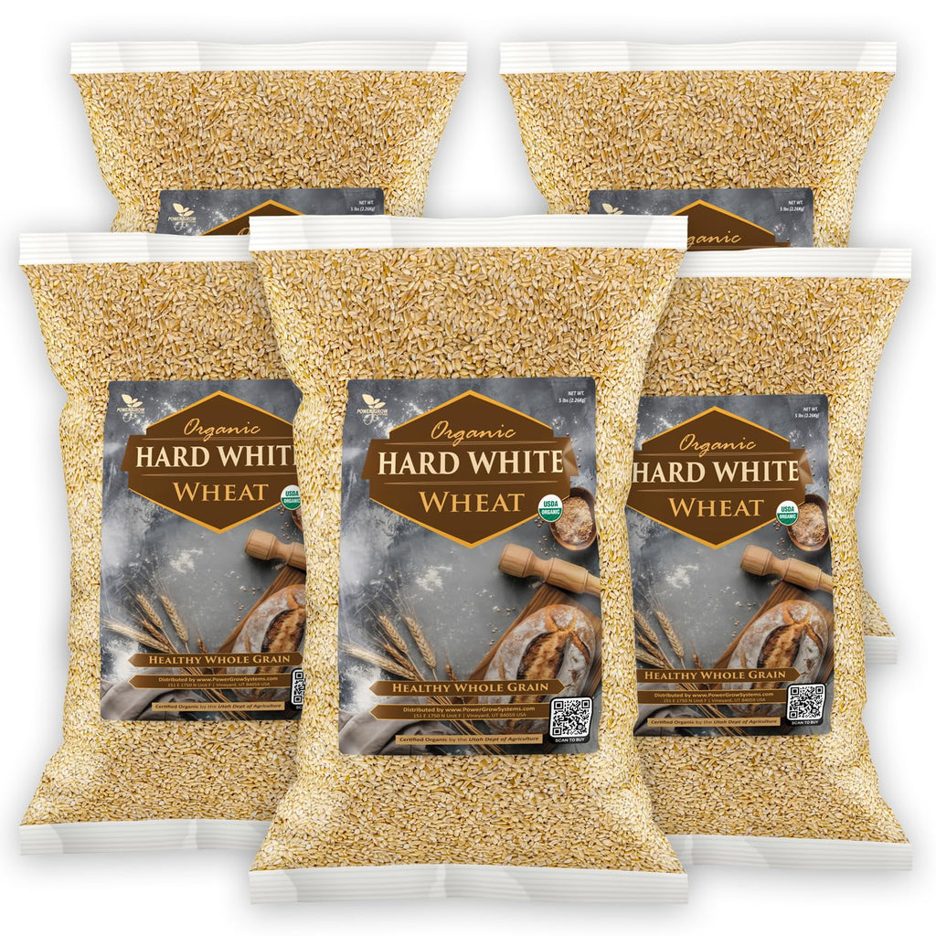 Organic Hard White Wheat Berries 25 Pounds V21246