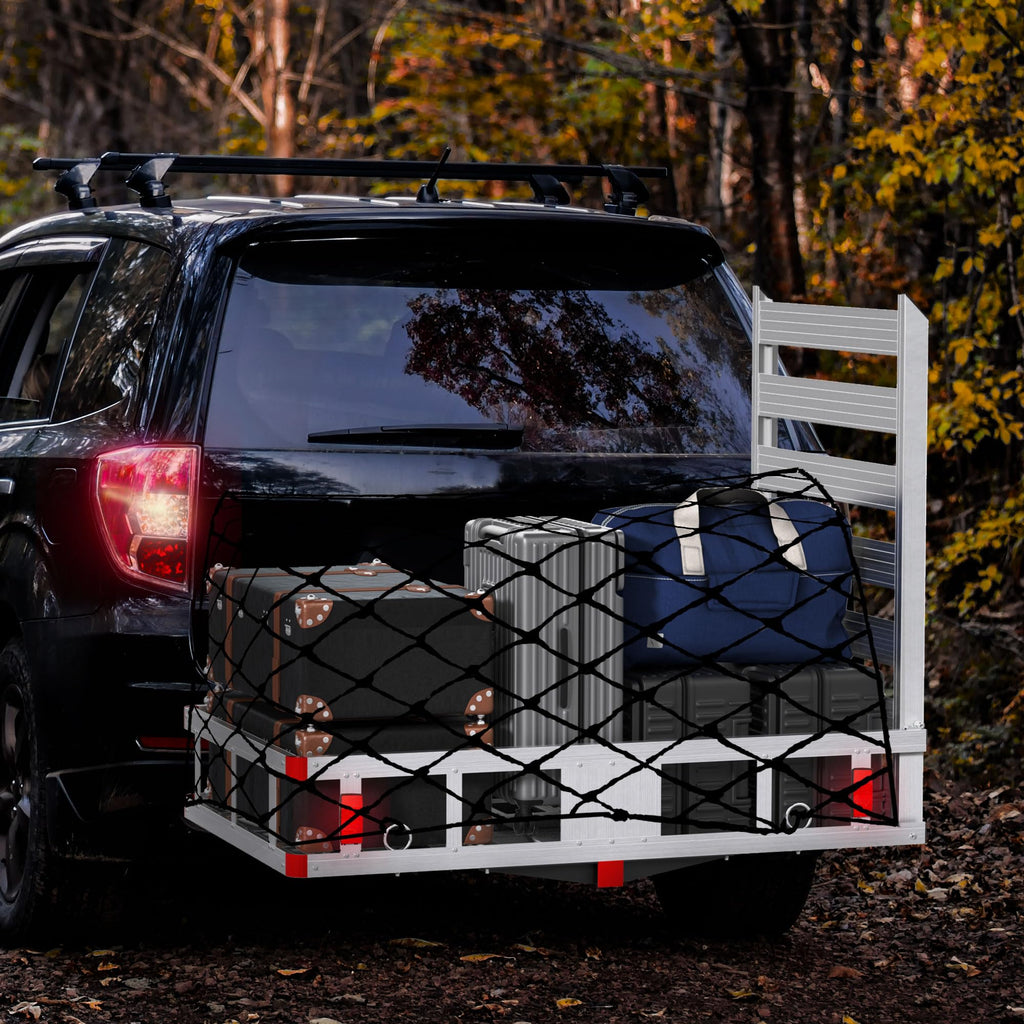 Aluminum Hitch Cargo Carrier with Ramp, 50" x 29.5" x 8.7", 500lbs Capacity S2528
