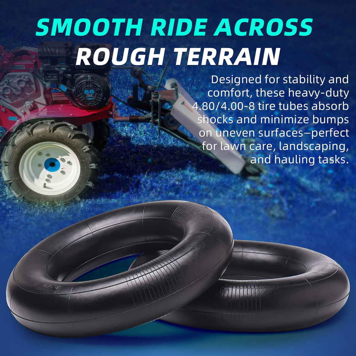 4.80/4.00-8" Heavy Duty Inner Tube with TR-13 Straight Valve Stem (1-Pack) H6530
