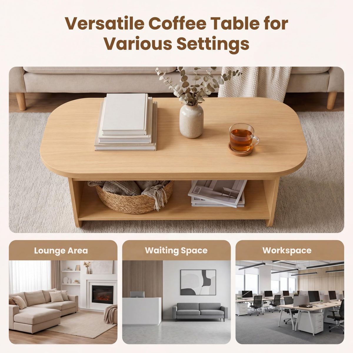 47” Oval Coffee Table O66634