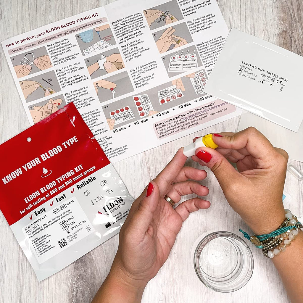 Home Blood Typing Kit Single I68854