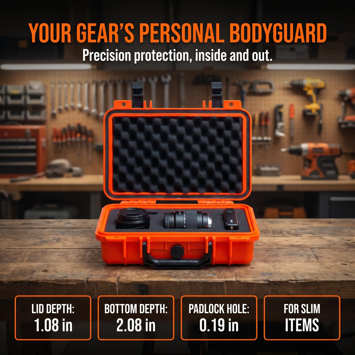 Portable Waterproof Hard Case with Customizable Foam P587216